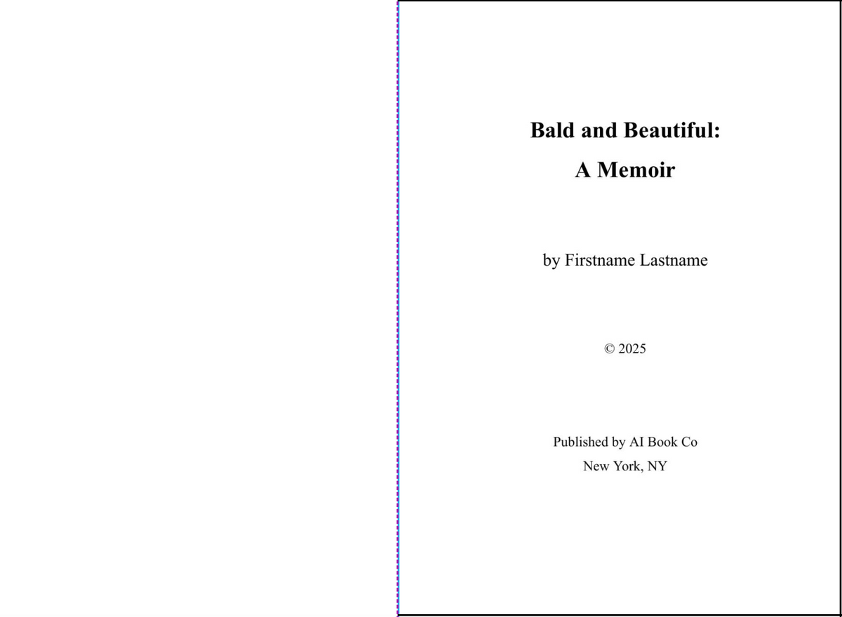Bald and Beautiful: A Memoir (Personalized Hardcover)