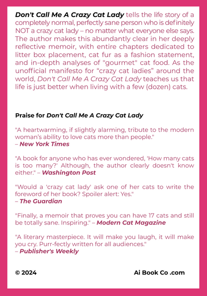 Crazy Cat Lady (Personalizable Hardcover)