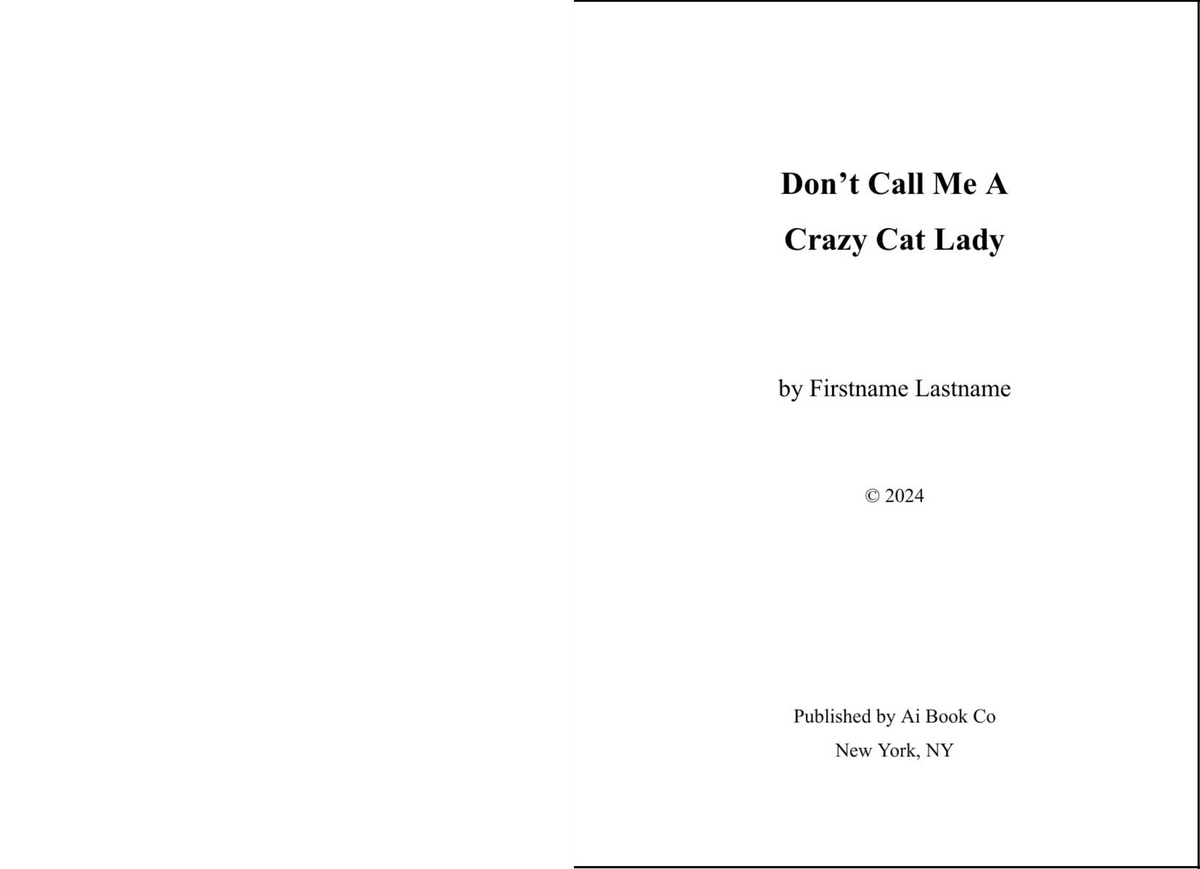 Crazy Cat Lady (Personalizable Hardcover)