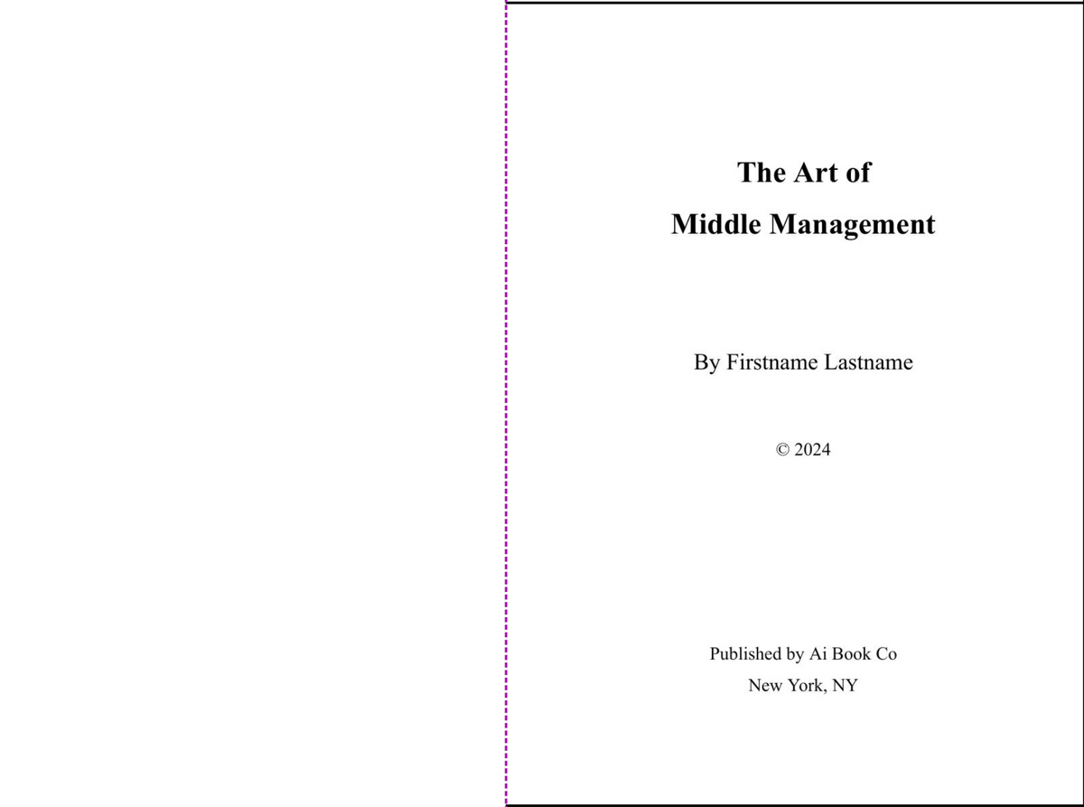 The Art of Middle Management (Personalizable Hardcover)